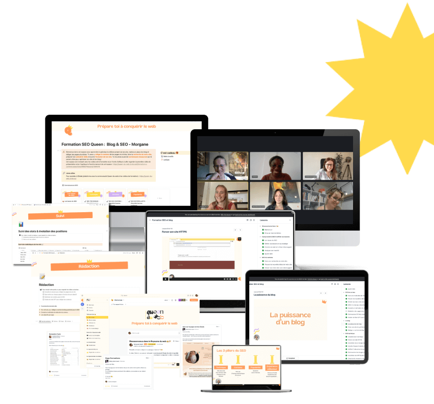 Formation référencement naturel SEO Queen visuel