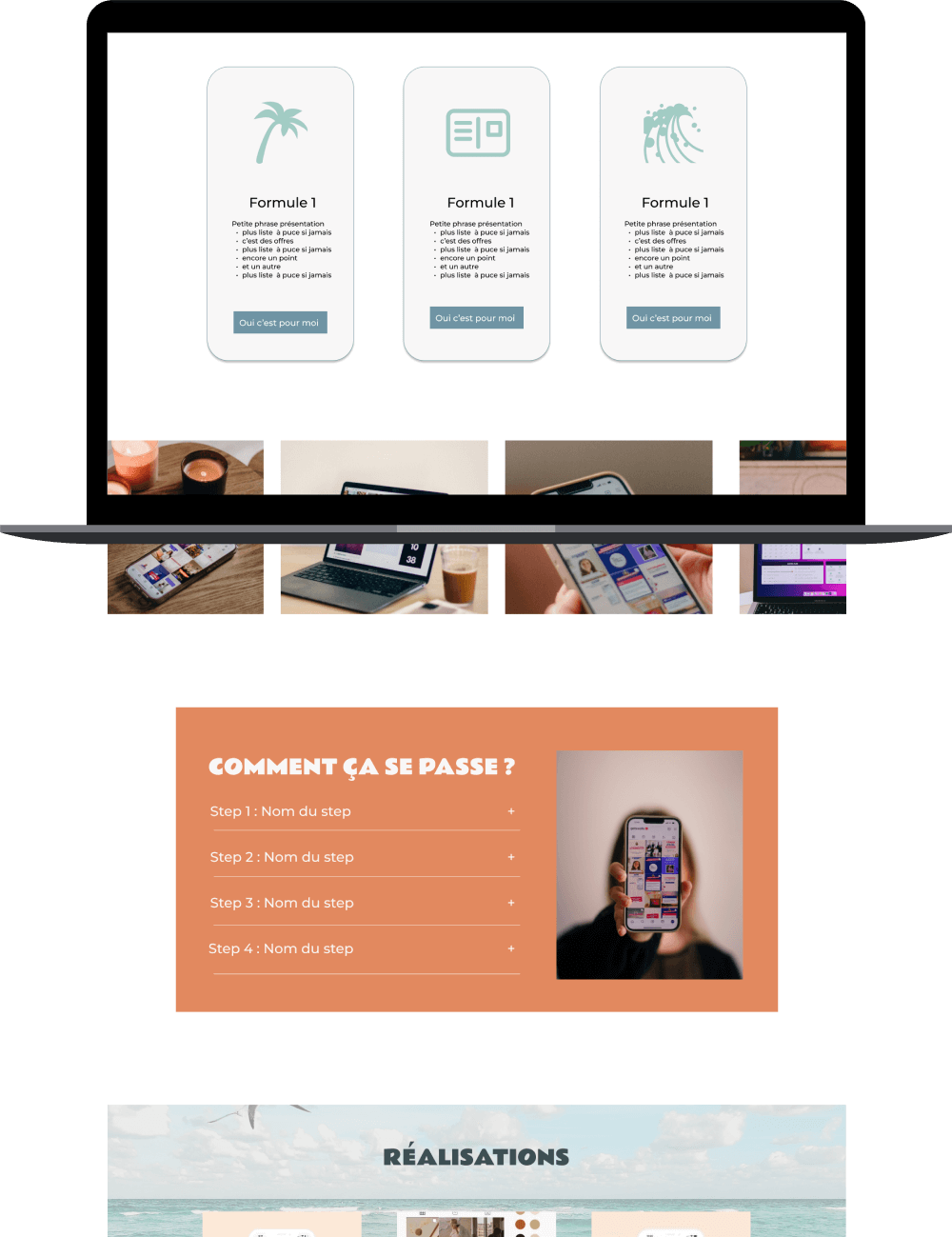 Mockup page service Template Miami Beach