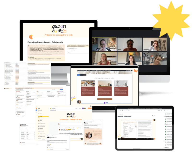 Formation création site web WordPress Queen du web visuel - mobile