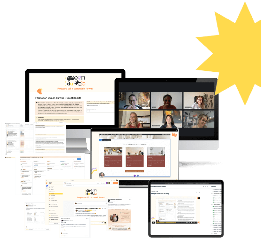 Formation création site web WordPress Queen du web visuel