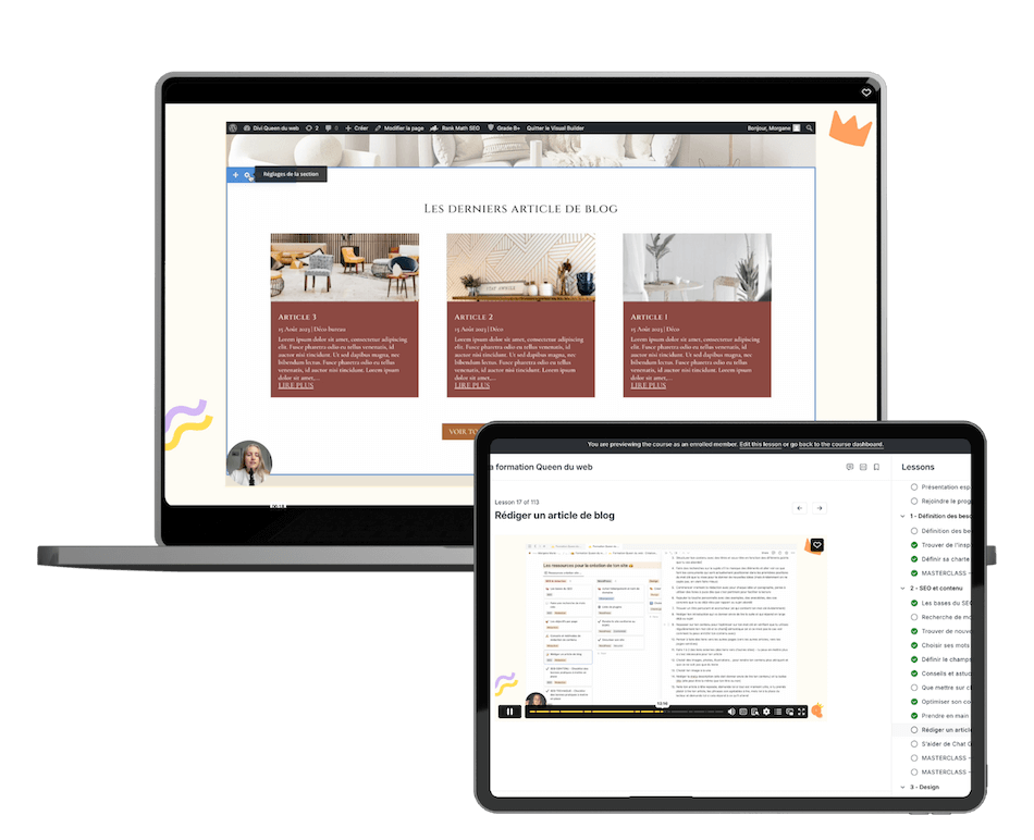 Vidéo formations Queen du web