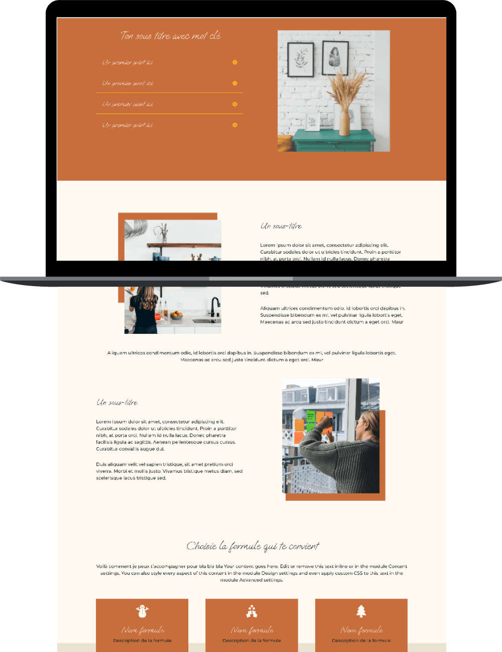 Mockup page services Template Florence