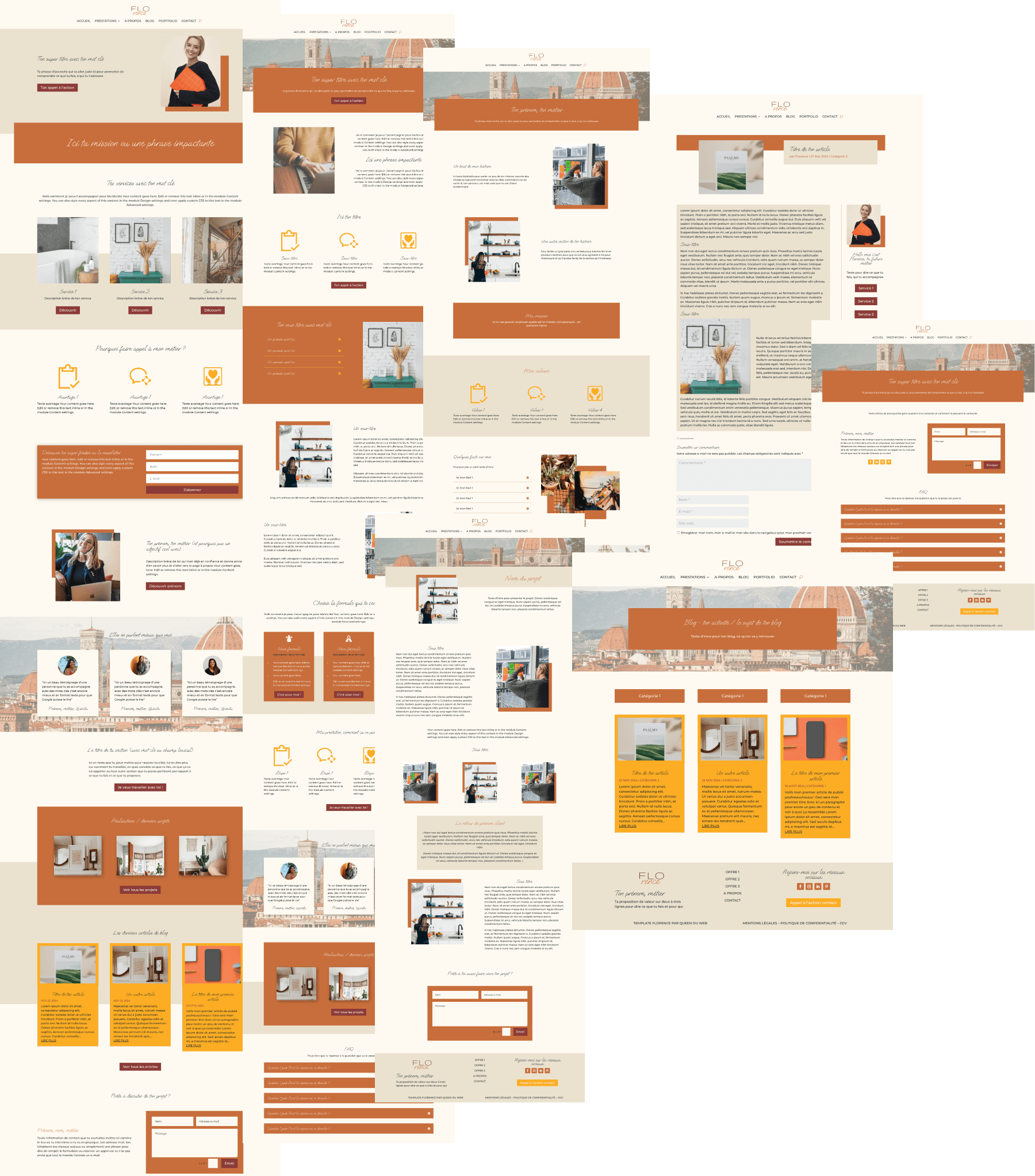 Pages incluses Template Florence